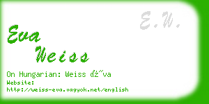 eva weiss business card